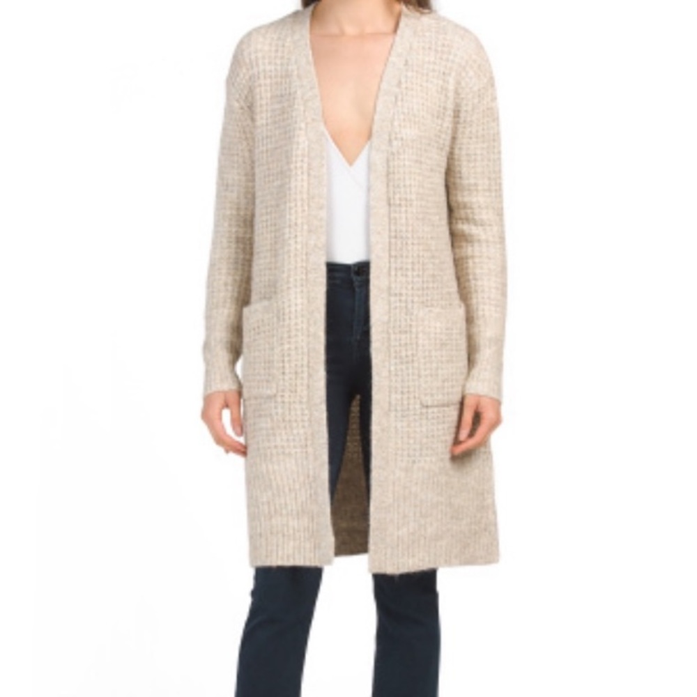 New Jessica Simpson fluffy waffle long cardigan with wool in size Extra small
